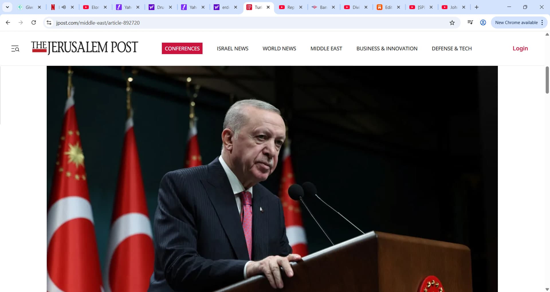 TURKEY NOW THREATENS TO INVADE ISRAEL; Erdogan threatens military action against Israel, MK calls him a 'megalomaniacal dictator'; Turkey could take military action against Israel if necessary, 