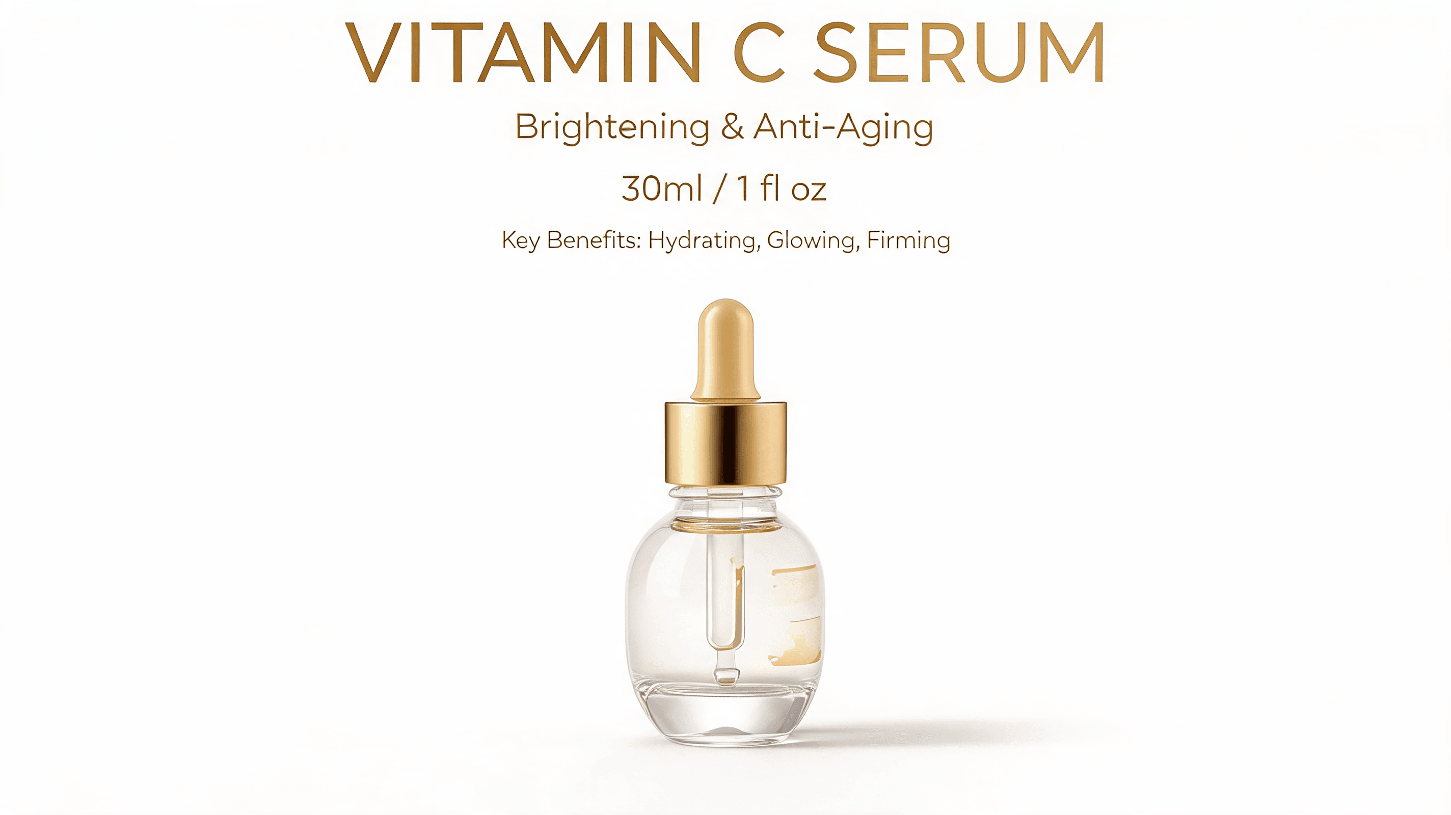 Premium Vitamin C Serum: Brightening Anti-Aging E-Commerce Ad