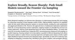 Explore Broadly, Reason Sharply: Push Small Models toward the Frontier via Sampling