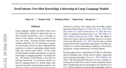 ZeroUnlearn: Few-Shot Knowledge Unlearning in Large Language Models