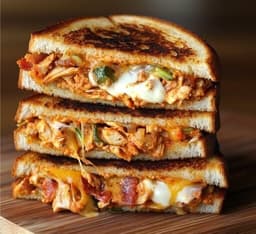 The Ultimate Fusion Grilled Cheese: Turkey Bacon Chicken Tikka Meltdown