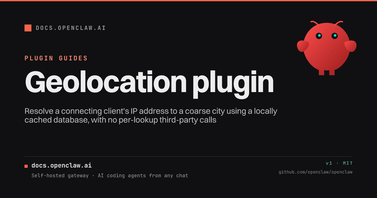 Geolocation plugin