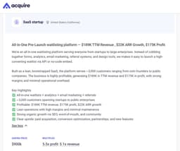 @agazdecki: $170,000 in ARR from waitlists!

Live on @acquiredotcom: all-in-one waitlist platform with built-in ...