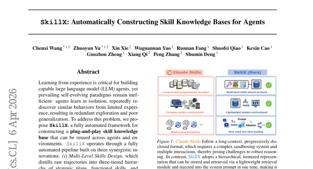 SkillX: Automatically Constructing Skill Knowledge Bases for Agents