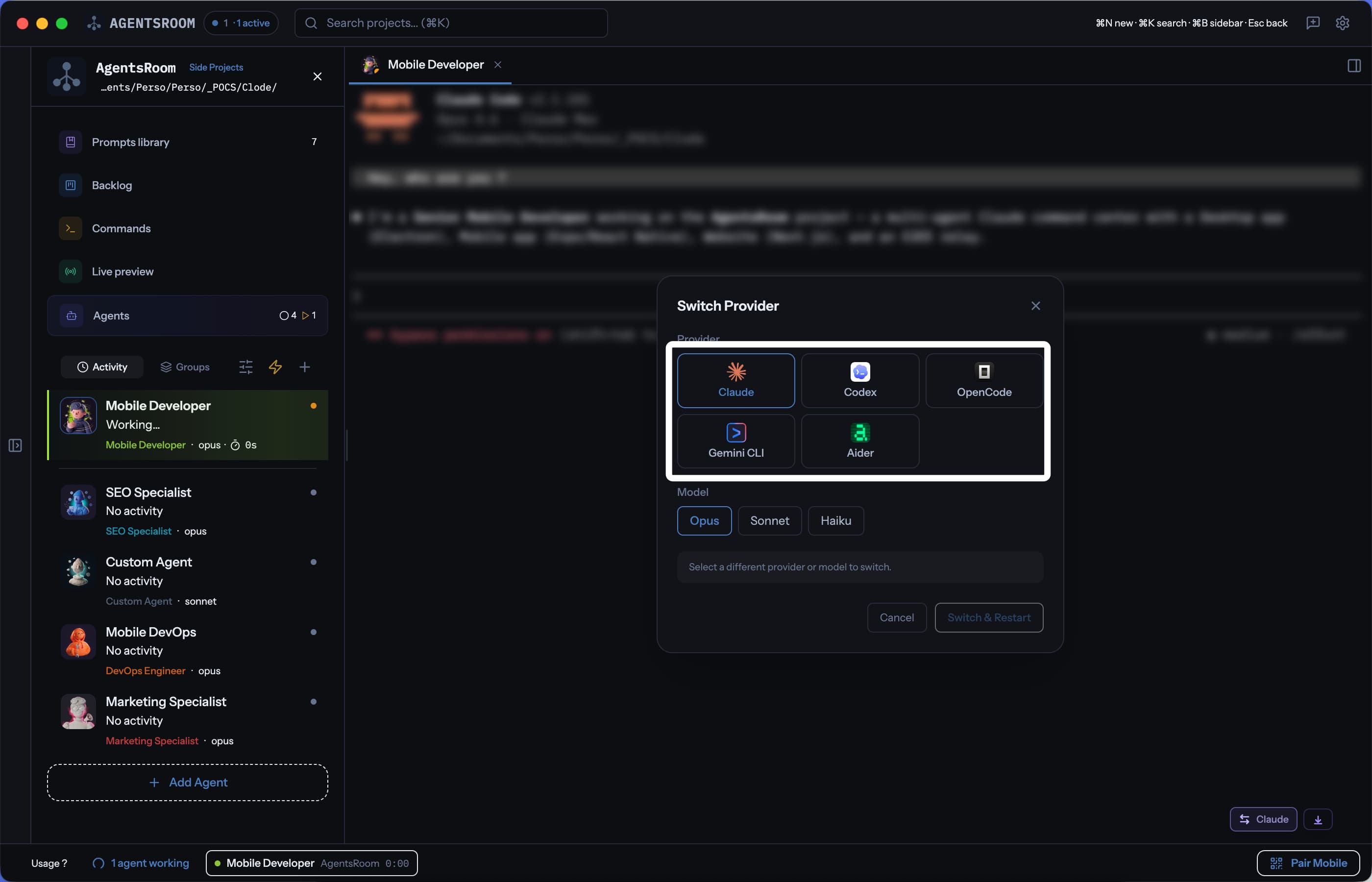 Multi-Provider: Use Claude, Codex, Antigravity, OpenCode, ...