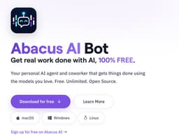 @bindureddy: 🚨 Announcing Abacus AI Bot - 100% FREE PERSONAL AI 

AI can manage your calendar, book tickets, or m...