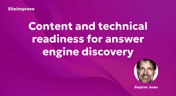 Content and technical readiness for answer engine discovery