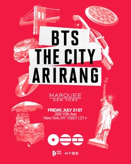 BTS THE CITY ARIRANG NEW YORK - Welcome Party