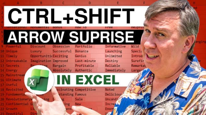 The Excel Ctrl Shift arrow trick you should know | Watch