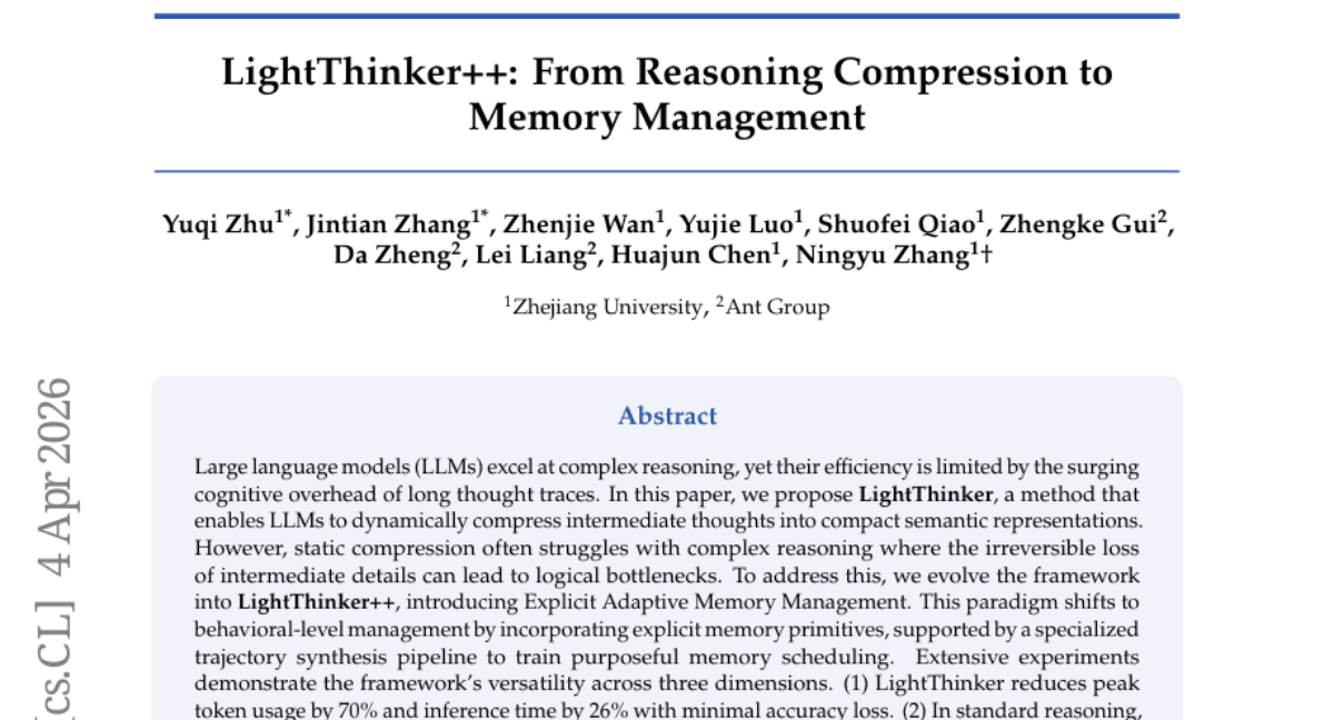LightThinker++: From Reasoning Compression to Memory Management