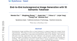 End-to-End Autoregressive Image Generation with 1D Semantic Tokenizer
