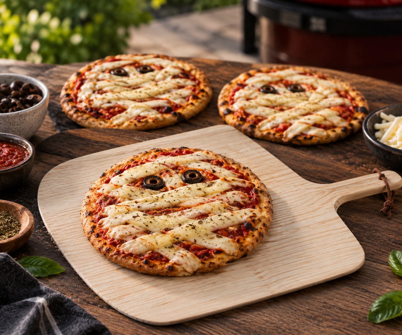 Mummy Pizza on the Kamado Joe