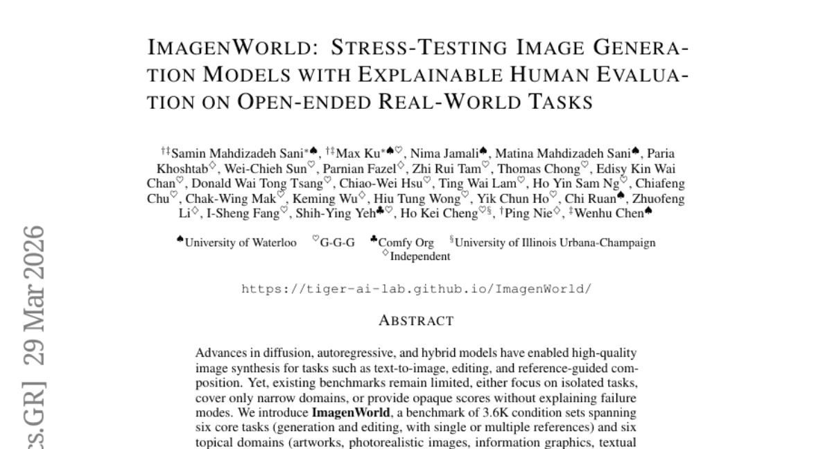 ImagenWorld: Stress-Testing Image Generation Models with Explainable Human Evaluation on Open-ended Real-World Tasks