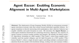 Agent Bazaar: Enabling Economic Alignment in Multi-Agent Marketplaces