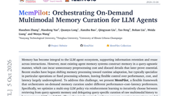 MemPilot: Orchestrating On-Demand Multimodal Memory Curation for LLM Agents