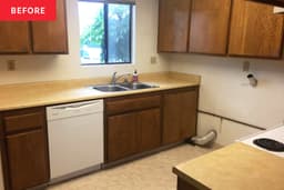 Renters Couldn't Renovate Their Dated Kitchen