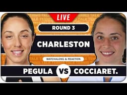 PEGULA vs COCCIARETTO • WTA Charleston 2026 • LIVE Tennis Watchalong