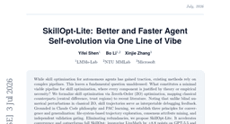 SkillOpt-Lite: Better and Faster Agent Self-evolution via One Line of Vibe