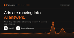 AI Ads Index: Live tracking of ads inside AI answers