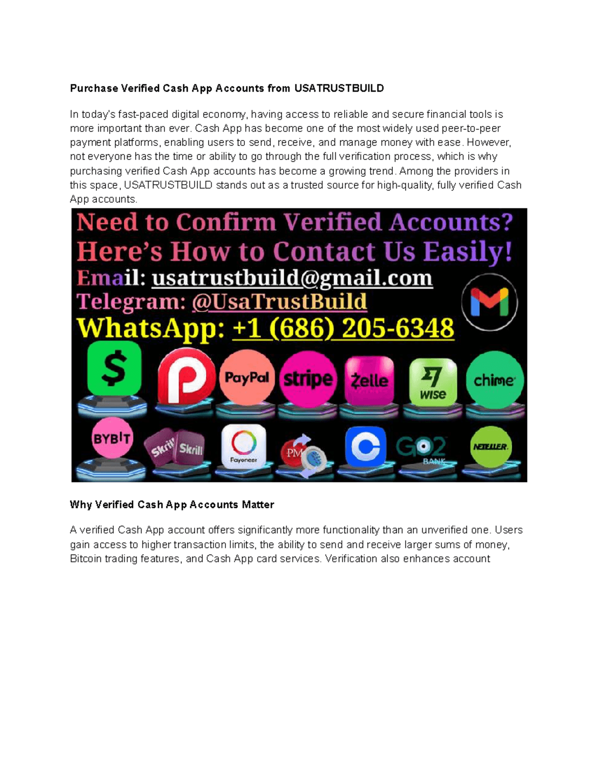 USA Old Shop: Purchase Verified Cash App Accounts from USATRUSTBUILD - Studocu