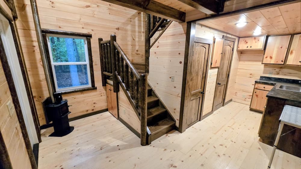 Off Grid Cabin With Minisplit, Wood Burning Stove, On ...