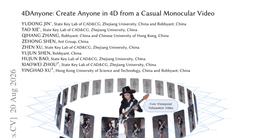 4DAnyone: Create Anyone in 4D from a Casual Monocular Video