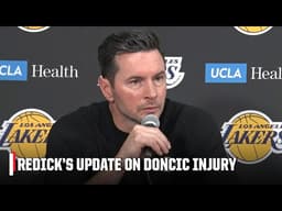 JJ Redick's update on Luka Doncic suffering a hamstring injury vs. the Thunder | NBA on ESPN