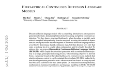 Hierarchical Continuous Diffusion Language Models