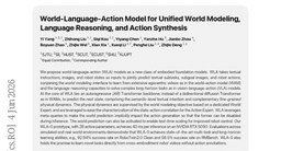 World-Language-Action Model for Unified World Modeling, Language Reasoning, and Action Synthesis