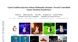 Gated Condition Injection without Multimodal Attention: Towards Controllable Linear-Attention Transformers