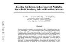 Boosting Reinforcement Learning with Verifiable Rewards via Randomly Selected Few-Shot Guidance