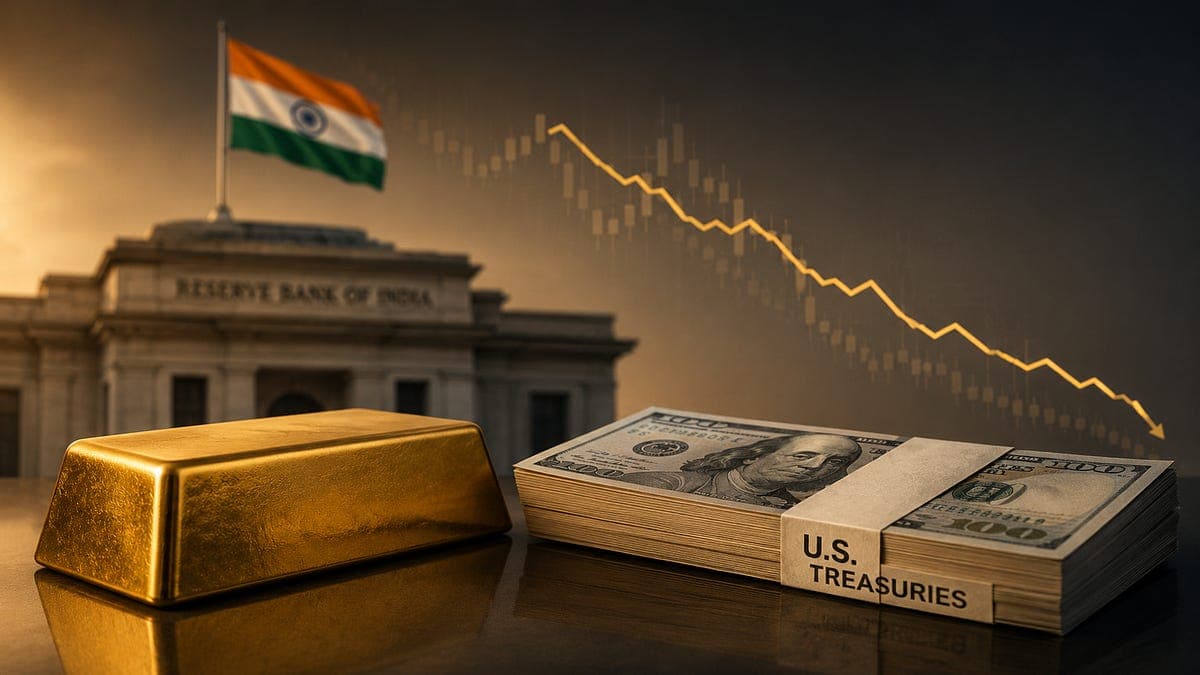 India Cuts U.S. Treasury Holdings to Six-Year Low as Gold Share Rises