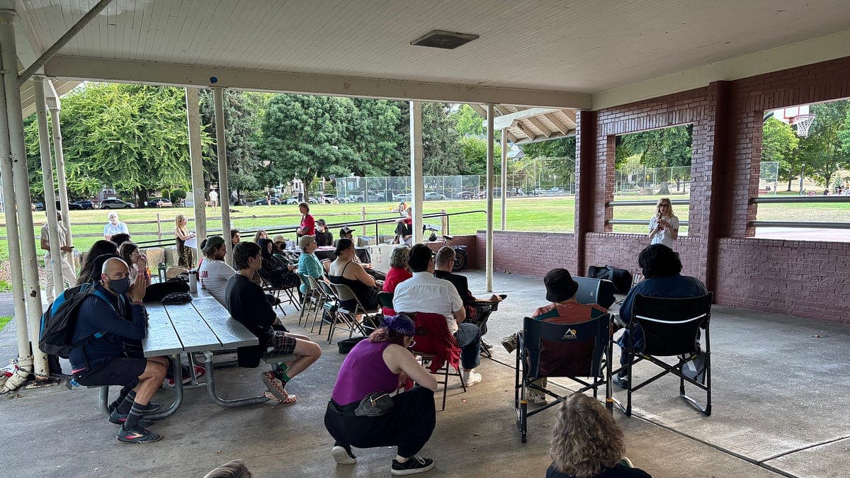National socialist group builds local chapter through Wallace Park meeting 