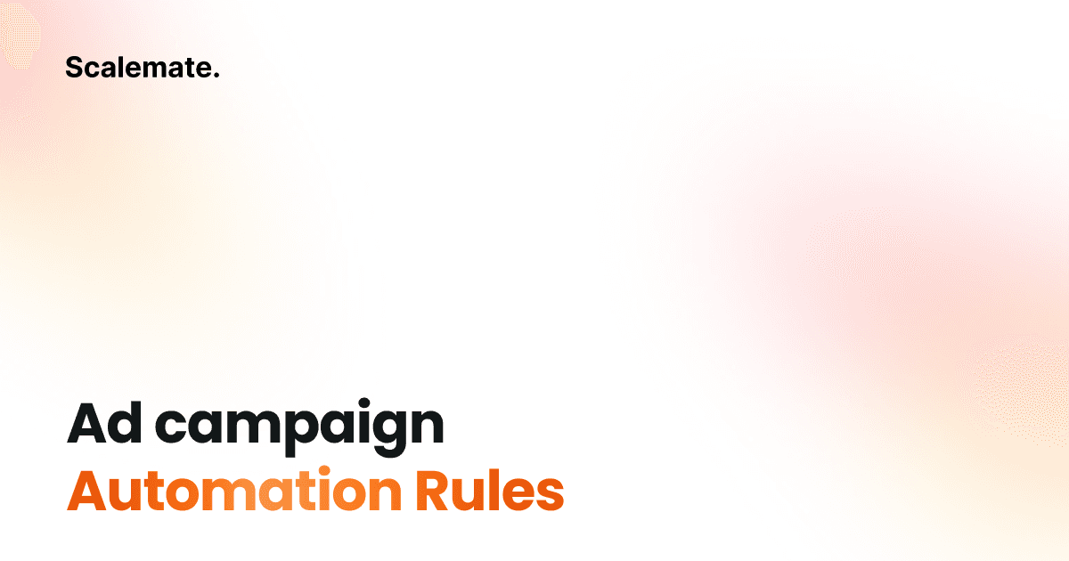 Facebook Ads Automation Rules — Auto-Pause + Scale 24/7
