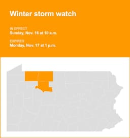 Pennsylvania Faces Early Winter Storm