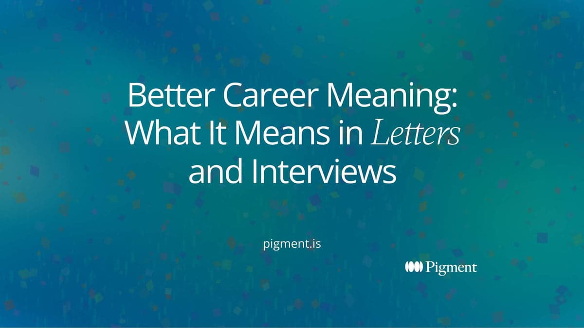 Better Career Meaning in Letters and Interviews