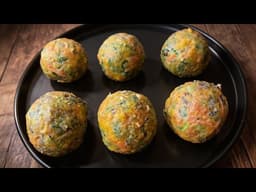 好吃不怕胖！不和不面不揉面，低脂菜團子真香 #菜团子，低脂美食，家常做法，零失败，不用和面