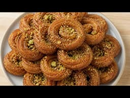 How to Make Crispy Golden Mushabbak | Easy Middle Eastern Dessert Recipe