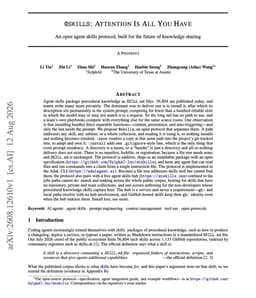 @omarsar0: Recommended paper for agent skill builders.

There are 56,804 public agent skills today, all competi...