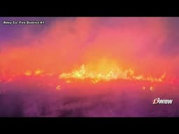 Volunteer firefighters have returned to Riley County after fighting wildfires in Southwest Kansas