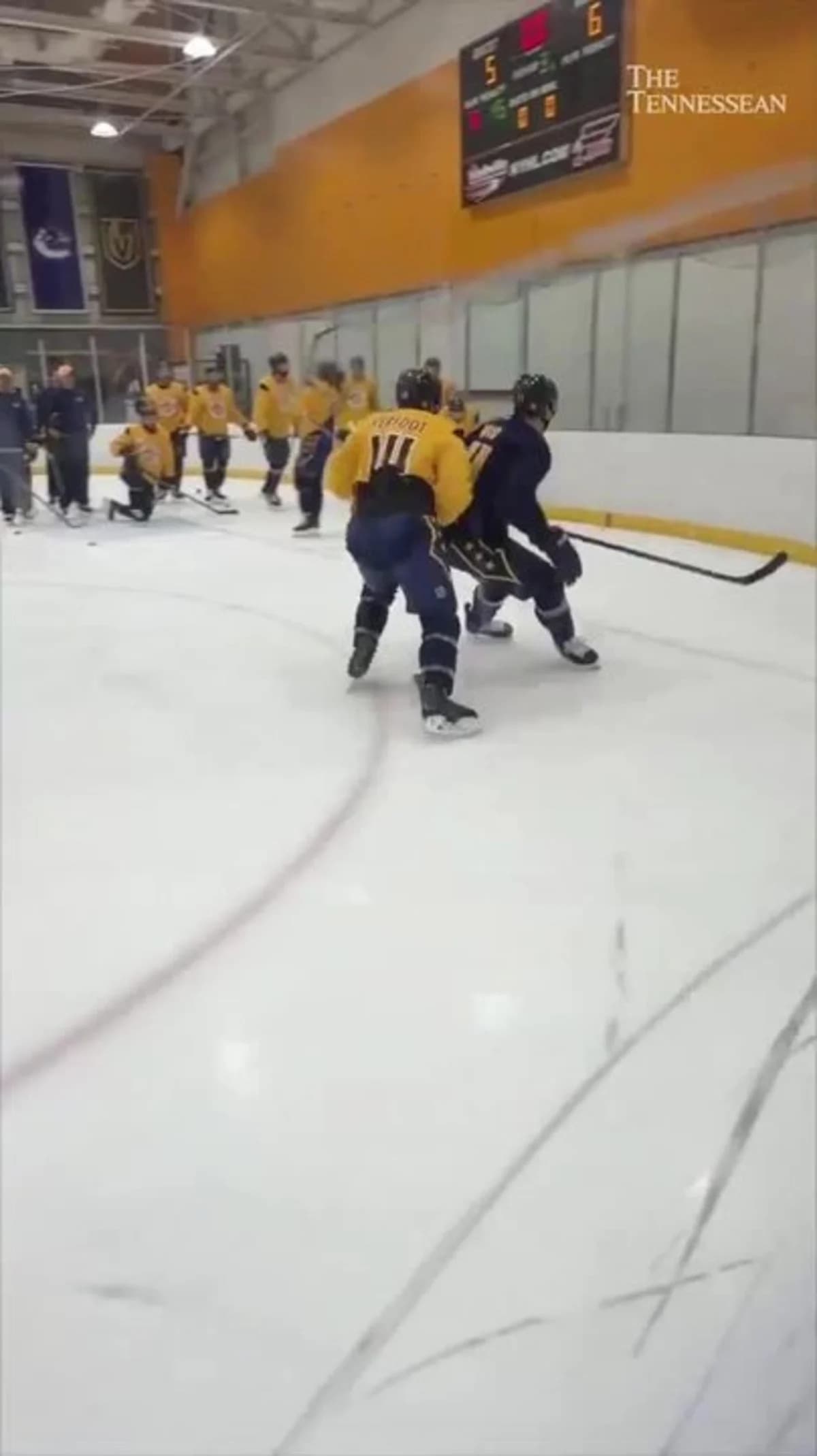 Nashville Predators conclude practice with Navy vs Gold ...