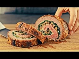 Perfect Mushroom‑Stuffed Flank Steak Roll – Step by Step Visual Guide (ASMR)