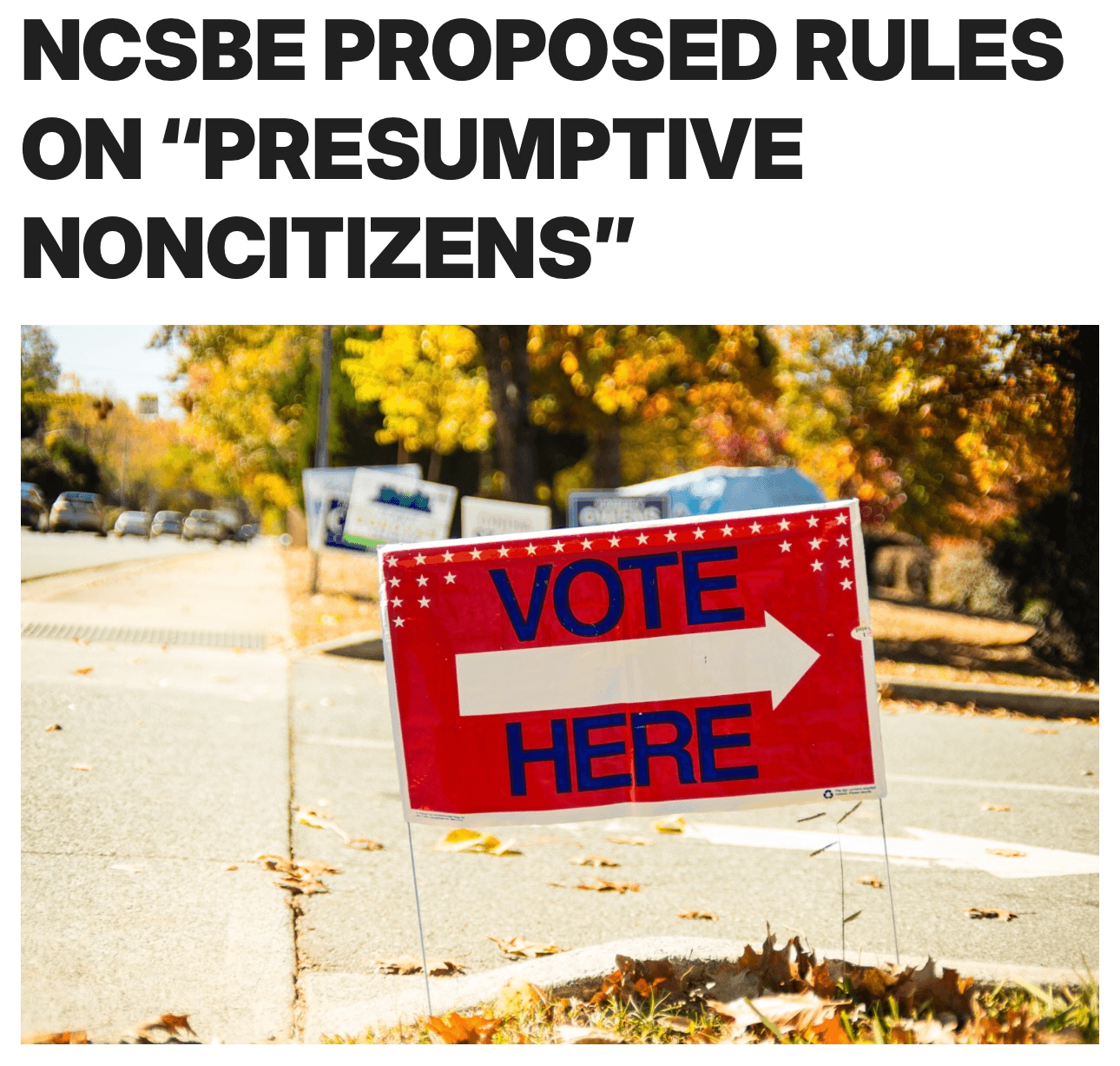 North Carolina BOE Attempting Mass Voter Purge; Public Comments Due TODAY