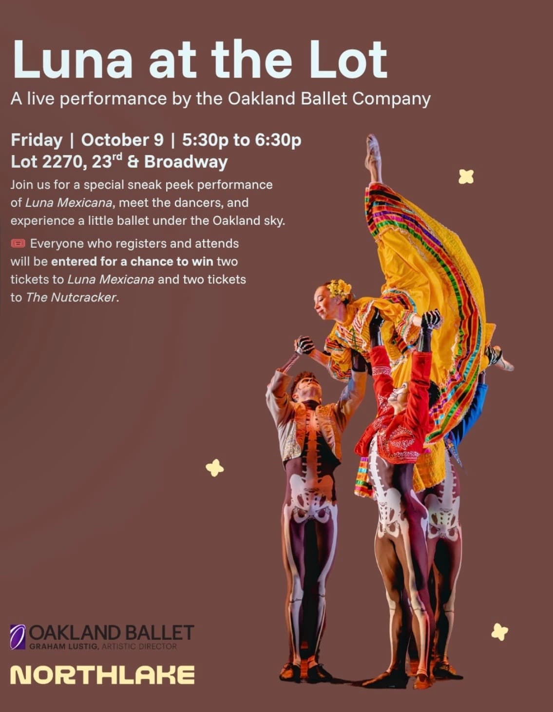 "Luna at The Lot": Free Outdoor Oakland Ballet "Día de los ...