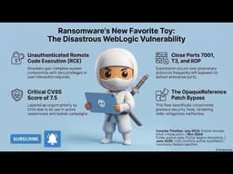 Ransomware's New Favorite Toy: The Disastrous WebLogic Vulnerability #cybersecurity #vulnerability