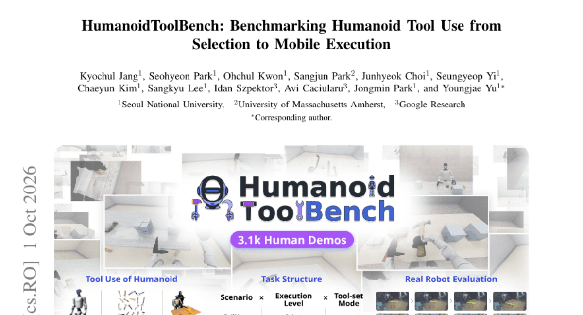 HumanoidToolBench: Benchmarking Humanoid Tool Use from Selection to Mobile Execution