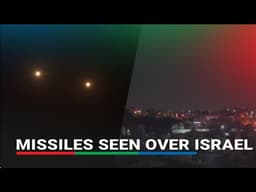 Sirens sound, missiles seen flying over Tel Aviv, West Bank