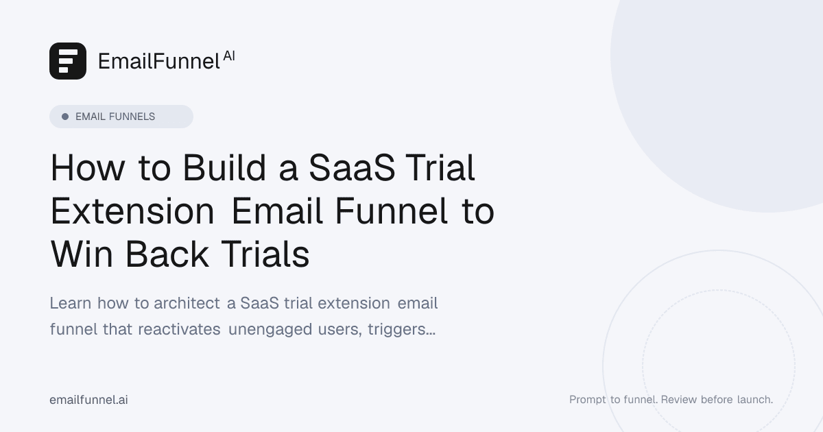 How to Build a SaaS Trial Extension Email Funnel to Win Back ...