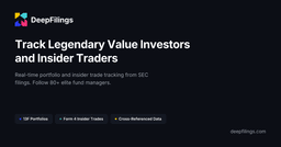 Hedge Fund & Insider Trading Portfolio Tracking from SEC Filings | DeepFilings