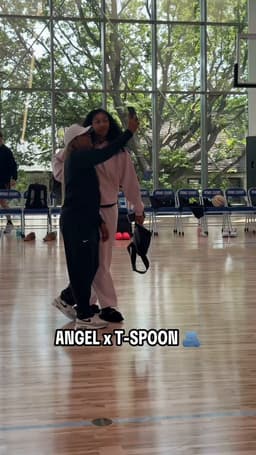 @WNBA: A bond that goes deep ❤️

Angel Reese flicks up with her former coach Teresa Weatherspoon at the Oba...